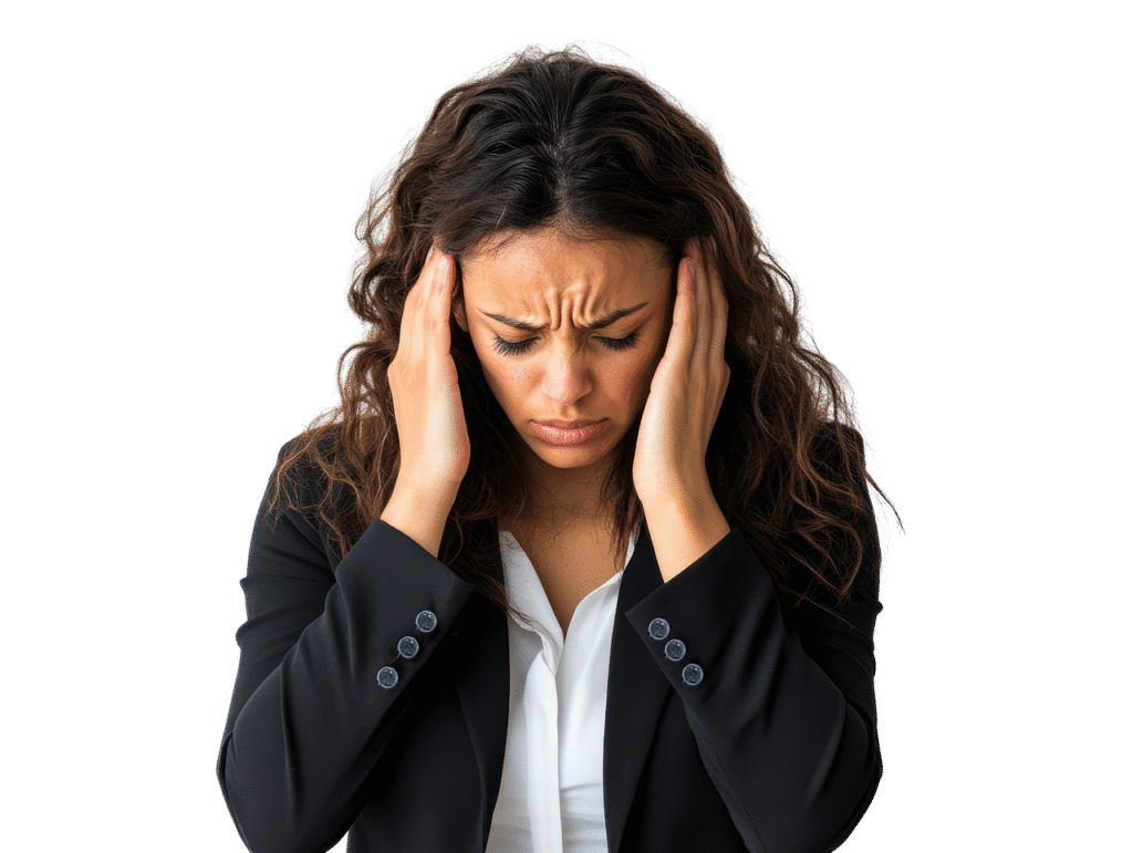 ai generated, depressed, woman, office stress, overwhelmed, frustration, stress, businesswoman, workplace anxiety, burnout, mental health, corporate stress, exhaustion, sadness, anxiety, pressure, corporate burnout, emotional burden, workplace challenges, depression, female professional, despair, strain, career struggle, job stress, sad, cutout